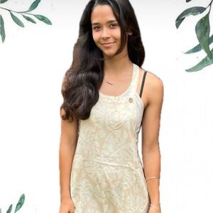 Beige Monstera Romper